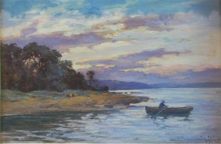 BOATING AT SUNSET by Joe Milne