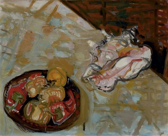 Plate with Fruits and Shellfish by Max Gubler, 1953