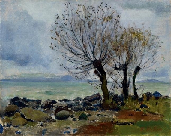 Willows on Lake Geneva by Ferdinand Hodler, circa 1882