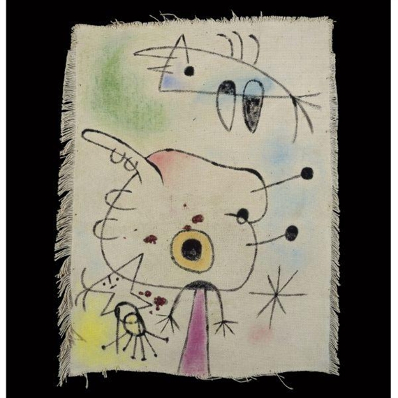 Miró Joan FEMMES ET OISEAU DANS LA NUIT (1946) MutualArt