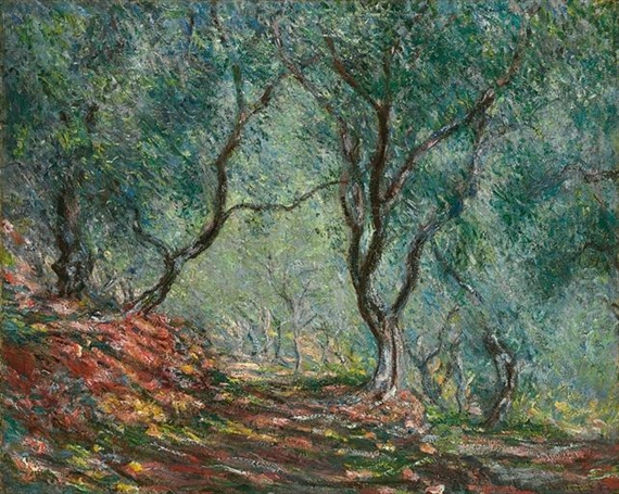 Bois d'oliviers au jardin Moreno by Claude Monet, 1884