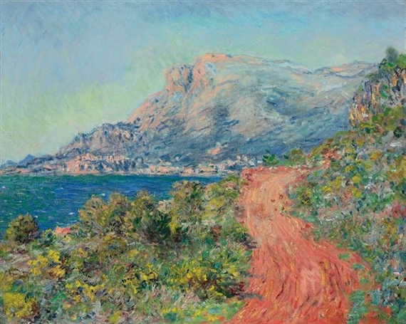 La route rouge près de Menton by Claude Monet, 1884