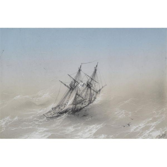 SHIP AT SEA by Ivan Aivazovsky, 1883