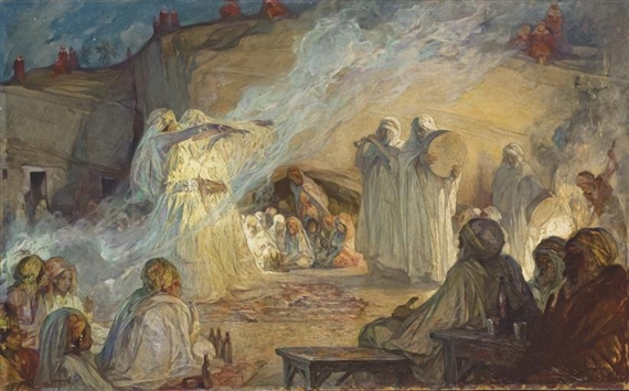 The evening dance by Jules-Pierre van Biesbroeck