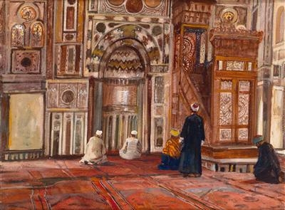 Devotions in the Burdem Mosque, Cairo