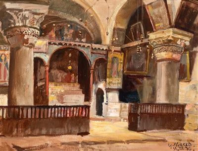 View of St Helen’s Chapel in the Church of the Holy Sepulchre by Georg Macco, 1930