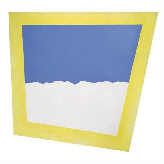 'SKYLINE IN GEEL KADER - SKYLINE IN YELLOW FRAME' by J.C.J. van der Heyden, 1998