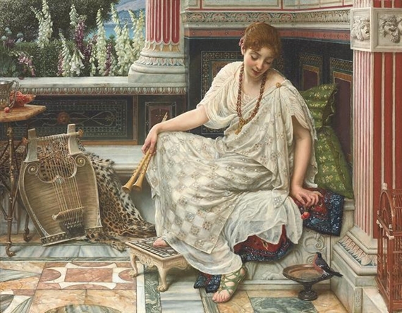 Chloe 'Dulcis docta modos et citharae sciens' by Edward John Poynter, 1893