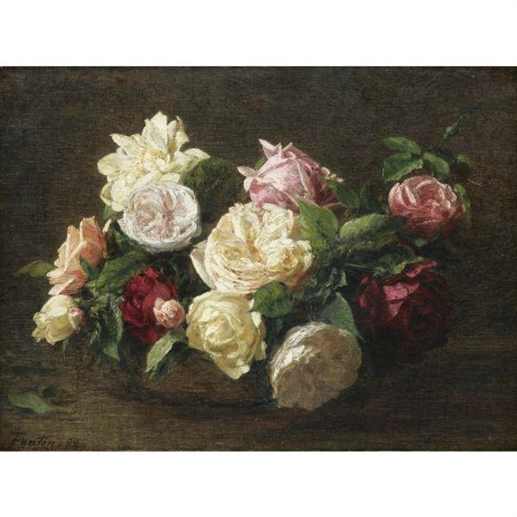 ROSES by Henri Fantin-Latour, 1882