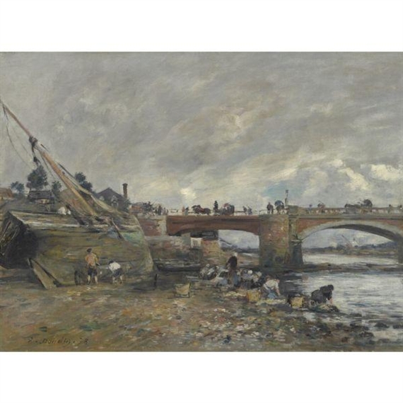 Eugène Louis Boudin | Vaches au pâturage (1880 - 1885