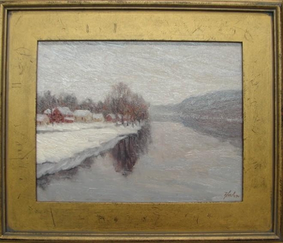 View of the Delaware River from the Milford Bridge by David Hahn