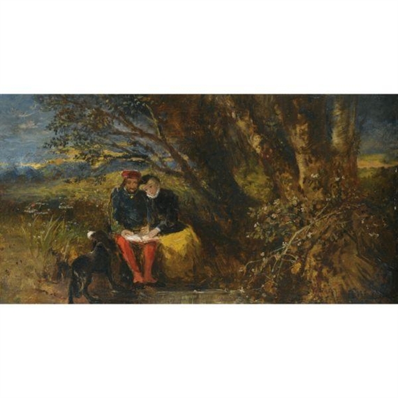 FAUST AND MARGUERITE by John Anster Fitzgerald, 1861