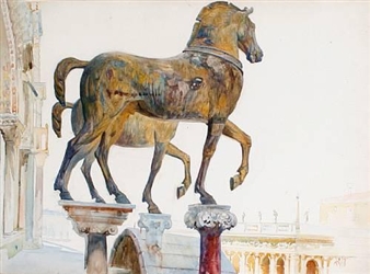 Horses of St Mark's, Venice - Reginald Barratt