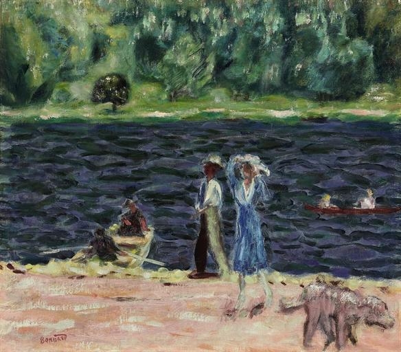 Affiche D'art Pierre Bonnard - Femme Au Chien - Reproduction Giclée - Taille Au Choix