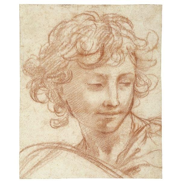 STUDY OF THE HEAD OF A YOUTH by Pietro da Cortona
