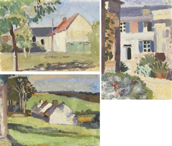 OLD COTTAGES NEAR CARRIGROHANE, COUNTY CORK (SET OF THREE LANDSCAPES) - Domhnall O'Murchadha