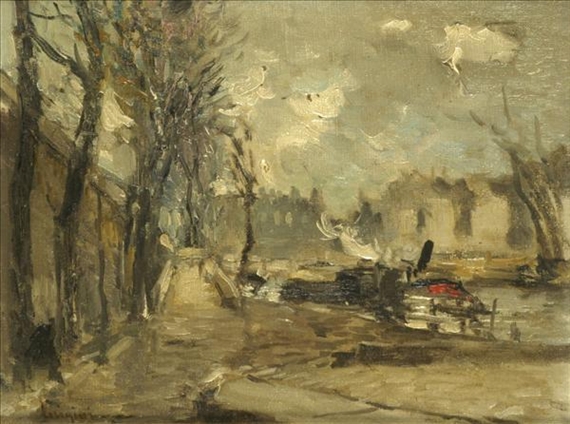 Le Quais a Paris by Ferdinand-Jean Luigini