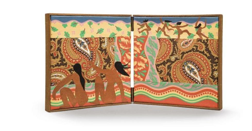 Artwork by Zuka, Sans titre, Made of PAPER COLLAGE ON CANVAS MOUNTED.