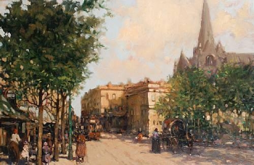 Street scene, summer by Ken Moroney