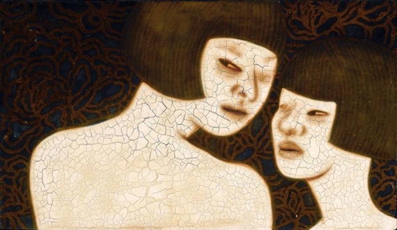 Two Women with One Eye Closed - Lee Jae Sun
