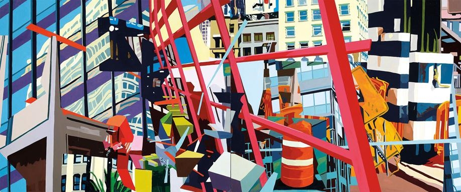 Artwork by Jung Jae Ho, City Scape - 4 (diptych), Made of Oil on panel