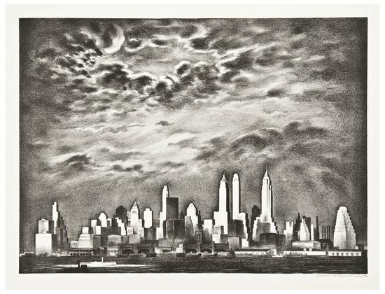 Storm over Manhattan by Louis Lozowick, 1936