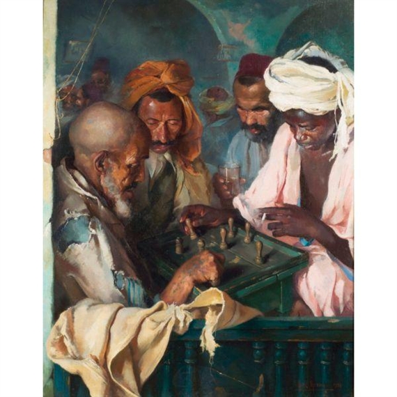 THE GAME OF DRAUGHTS by Max Moreau, 1938