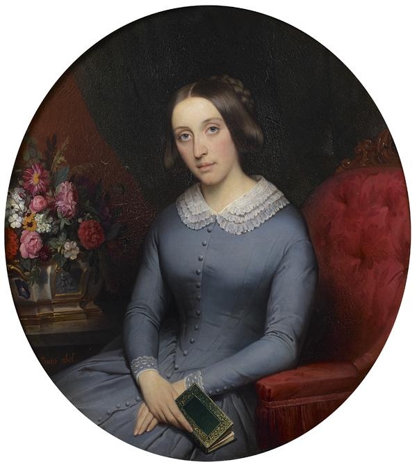 Artwork by Abel Francois Lucas, PORTRAIT DE CÉCILE LAVOCAT, Made of canvas