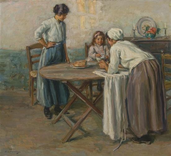 Women in an Interior by Frank Townsend Hutchens
