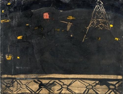 Artwork by Liliane Klapisch, Paris at Night, Made of Oil on canvas