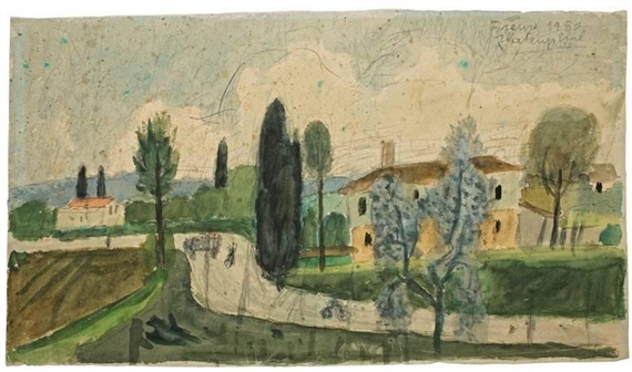 „HAUS BEI FLORENZ II“ by Max Peiffer Watenphul, 1950