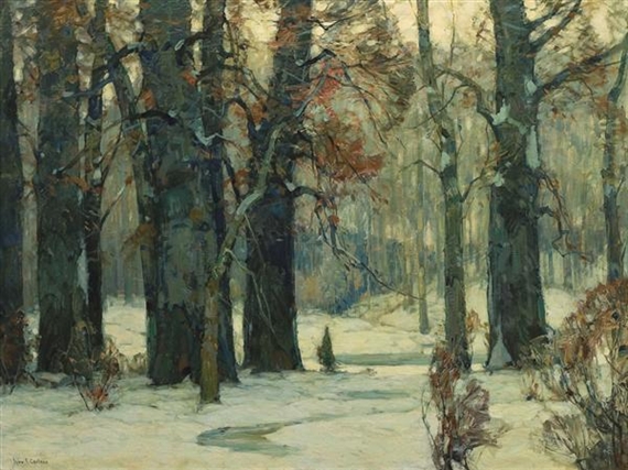 Winter Woodland by John Fabian Carlson, signed lower left