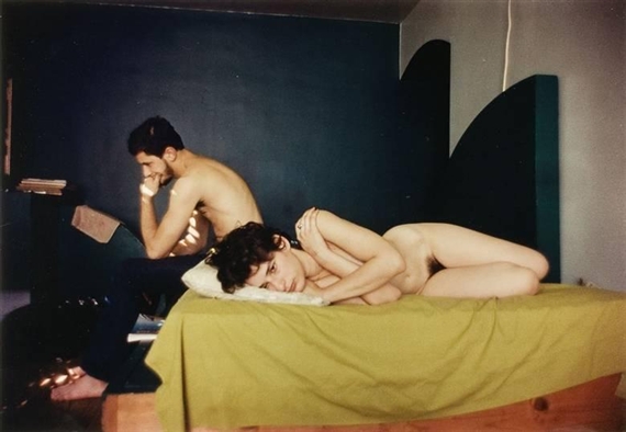 COUPLE IN BED, CHICAGO by Nan Goldin, 1977, printed 1997
