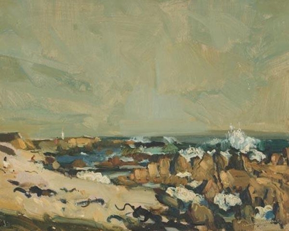 A Coastal Landscape with Figures