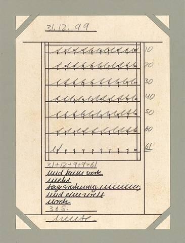 Artwork by Hanne Darboven, UNTITLED, Made of Pencil and offset on paper, mounted in original-support cardboard.