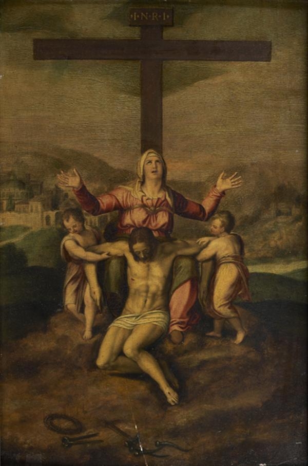 Vierge soutenant le corps du Christ au pied de la Croix by Marcello Venusti