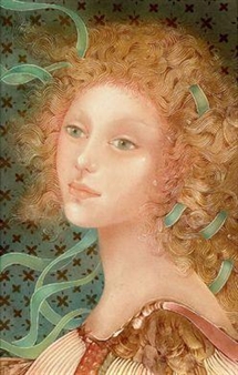 Portrait of a girl wearing green bands in her hair - Emy Hudecek