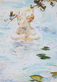 Baby Bathing - Guy Huze