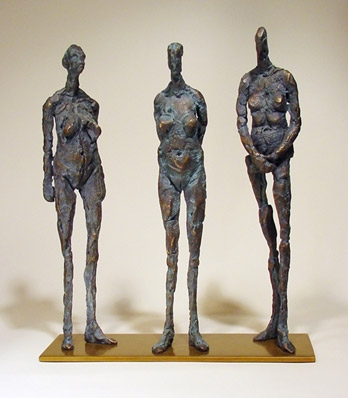 Artwork by Sharon Loper, Trinity Muse Series (studies in thought), Made of bronze sculpture