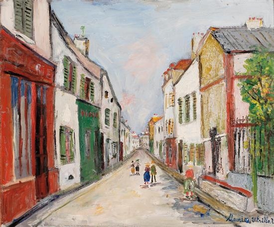 La rue damiette a Sannois by Maurice Utrillo, 1937