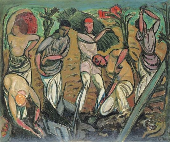 Harvesting by Leopold Gottlieb, circa 1920