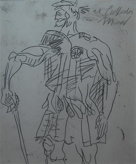 AT CULLODEN MOOR and four others similar by the same hand by Robert Colquhoun