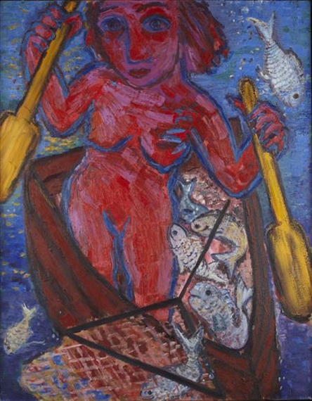 FISHERWOMAN - SELF PORTRAIT by Eileen Cooper