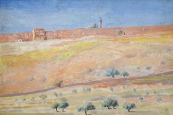 Jerusalem walls - Hermann Struck