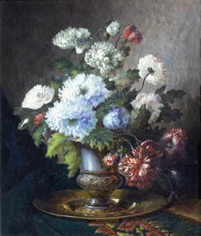 5 works: Flower in a vase  - Jean Marie Boucher