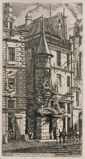 Tourelle de la Rue de la Tixéranderie by Charles Meryon