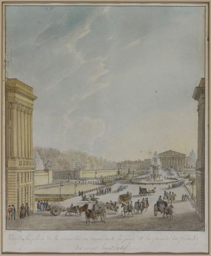 Vue de la place de la Concorde by Pierre-François-Léonard Fontaine
