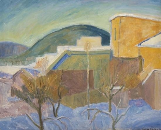 View towards Balbergkampen, winter by Thorvald Erichsen, 1918
