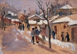 Sweeping Snow by Qin Xuanfu