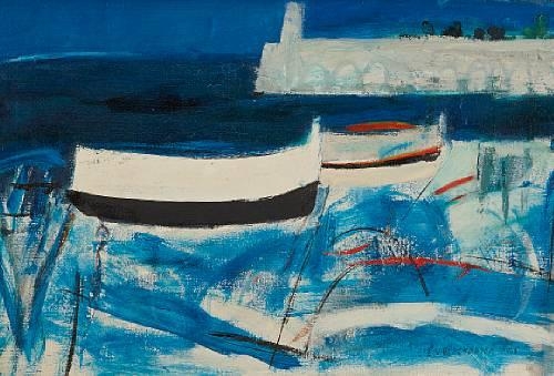 'Harbour, Antibes' by Elizabeth Blackadder, 1965